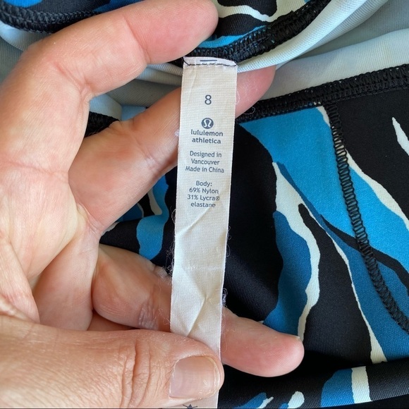 Lululemon Wunder Under Full Length Pant High Rise Sz 8 Boom Bloom Beach Blanket - Picture 10 of 11